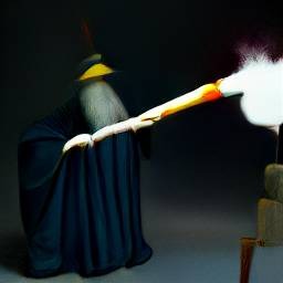 A wizard casting a magic missile2