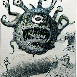 a picture of a beholder by Tony DiTerlizzi