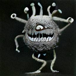 a picture of a d&d beholder (1980)