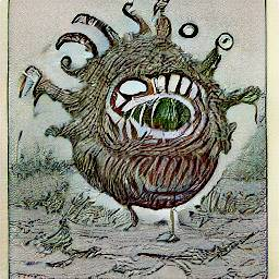 a picture of a d&d beholder (1980)2
